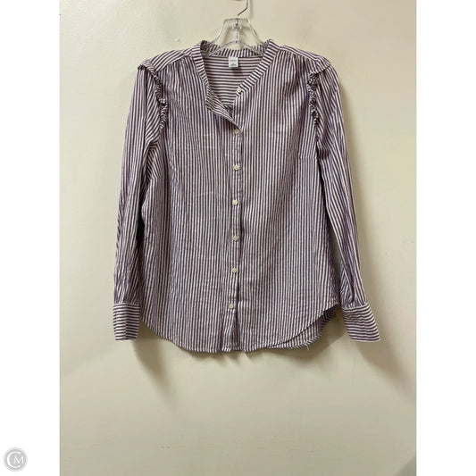Blouse Long Sleeve By Old Navy In Purple, Size: M