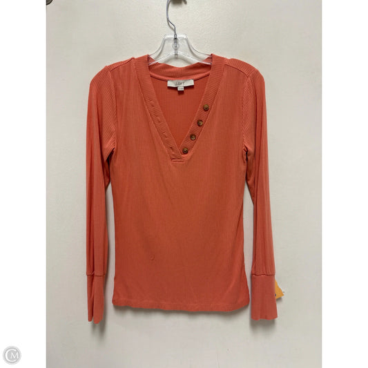 Top Long Sleeve By Loft In Red, Size: M