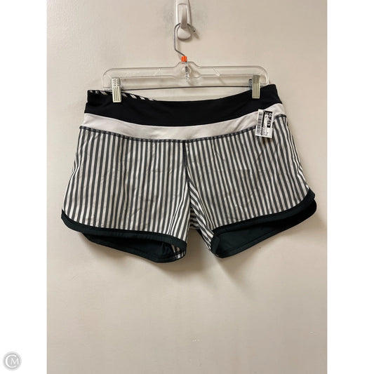 Athletic Shorts By Lululemon In Black & White, Size: 8