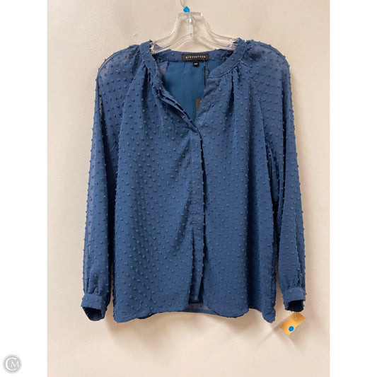 Blouse Long Sleeve By Clothes Mentor In Navy, Size: Xxs