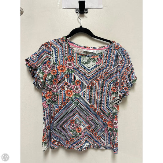 Top Short Sleeve By Rafaella In Multi-colored, Size: M