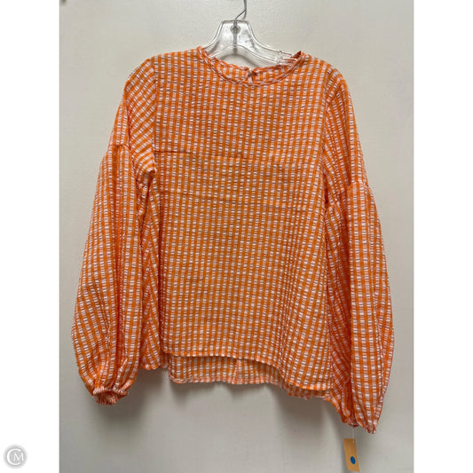 Top Long Sleeve By Clothes Mentor In Orange, Size: M