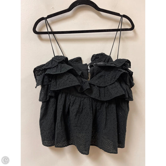 Top Sleeveless By Zara In Black, Size: L