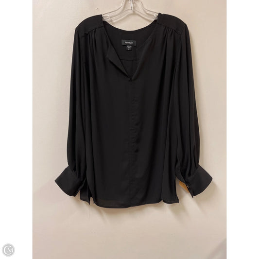 Top Long Sleeve By Karen Kane In Black, Size: 2x