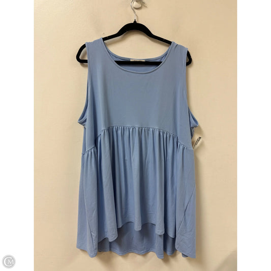 Top Sleeveless By Zenana In Blue, Size: 3x