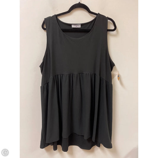 Top Sleeveless By Zenana In Black, Size: 3x