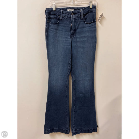 Jeans Flared By Good American In Blue Denim, Size: 6