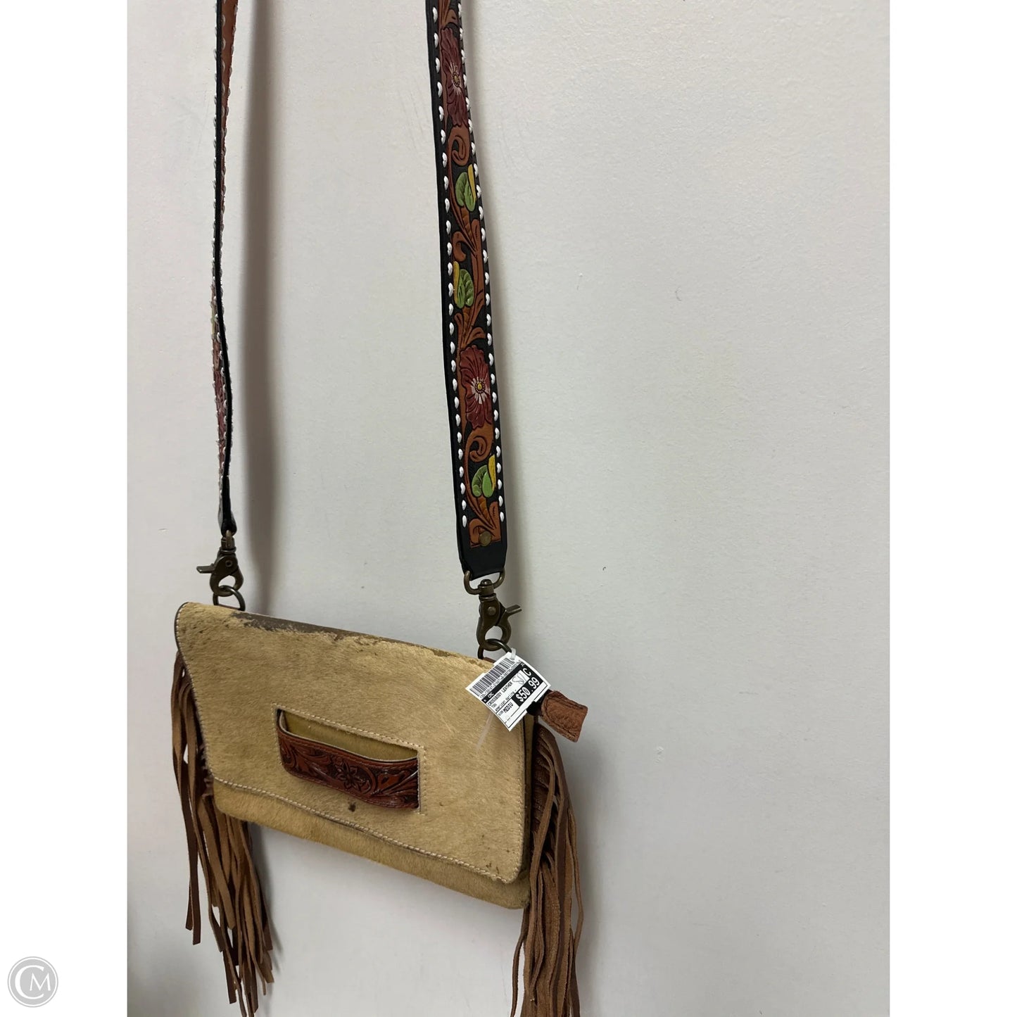 Crossbody Leather By Cmc, Size: Medium