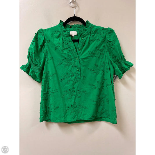 Top Short Sleeve By Entro In Green, Size: M