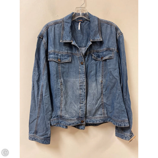 Jacket Denim By Free People In Blue Denim, Size: M