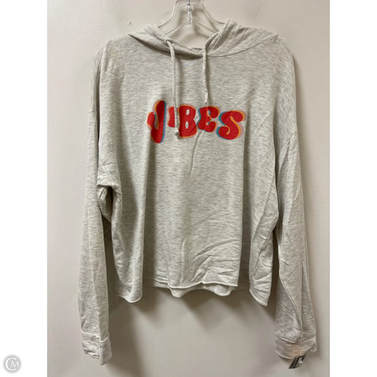 Sweatshirt Hoodie By Clothes Mentor In Grey, Size: L