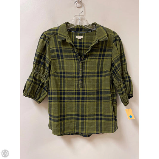 Top Short Sleeve By Pilcro In Green, Size: M