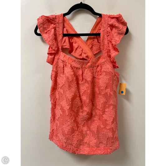 Top Sleeveless By Anthropologie In Orange, Size: M
