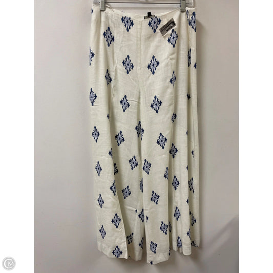 Pants Wide Leg By Alex Marie In Blue & White, Size: 8