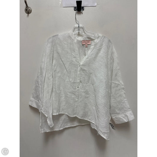 Blouse Long Sleeve By Chicos In White, Size: 1x