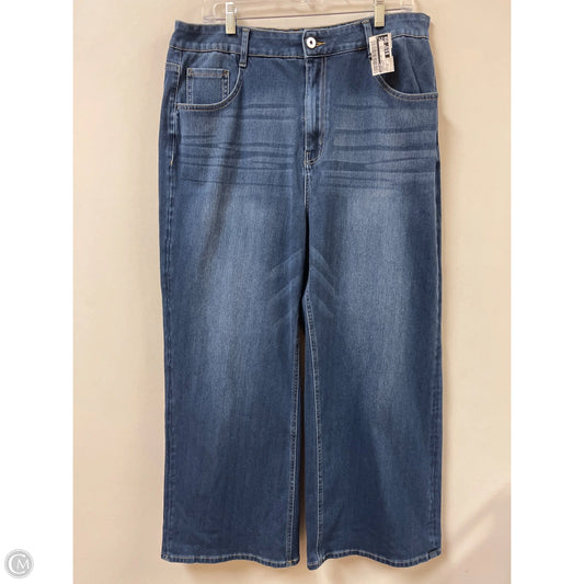 Jeans Wide Leg By Halara In Blue Denim, Size: 14