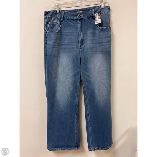 Jeans Wide Leg By Halara In Blue Denim, Size: 14