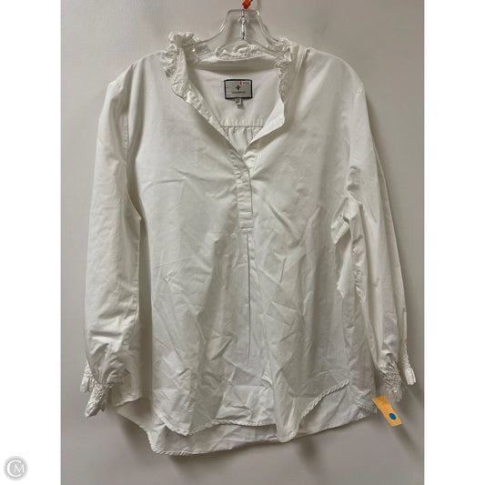 Top Long Sleeve By Tuckernuck In White, Size: 1x