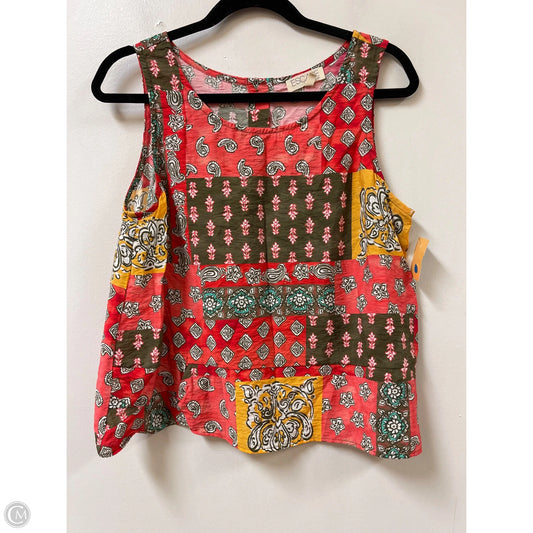Top Sleeveless By Habitat In Red, Size: S
