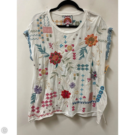 Top Short Sleeve By Johnny Was In White, Size: S