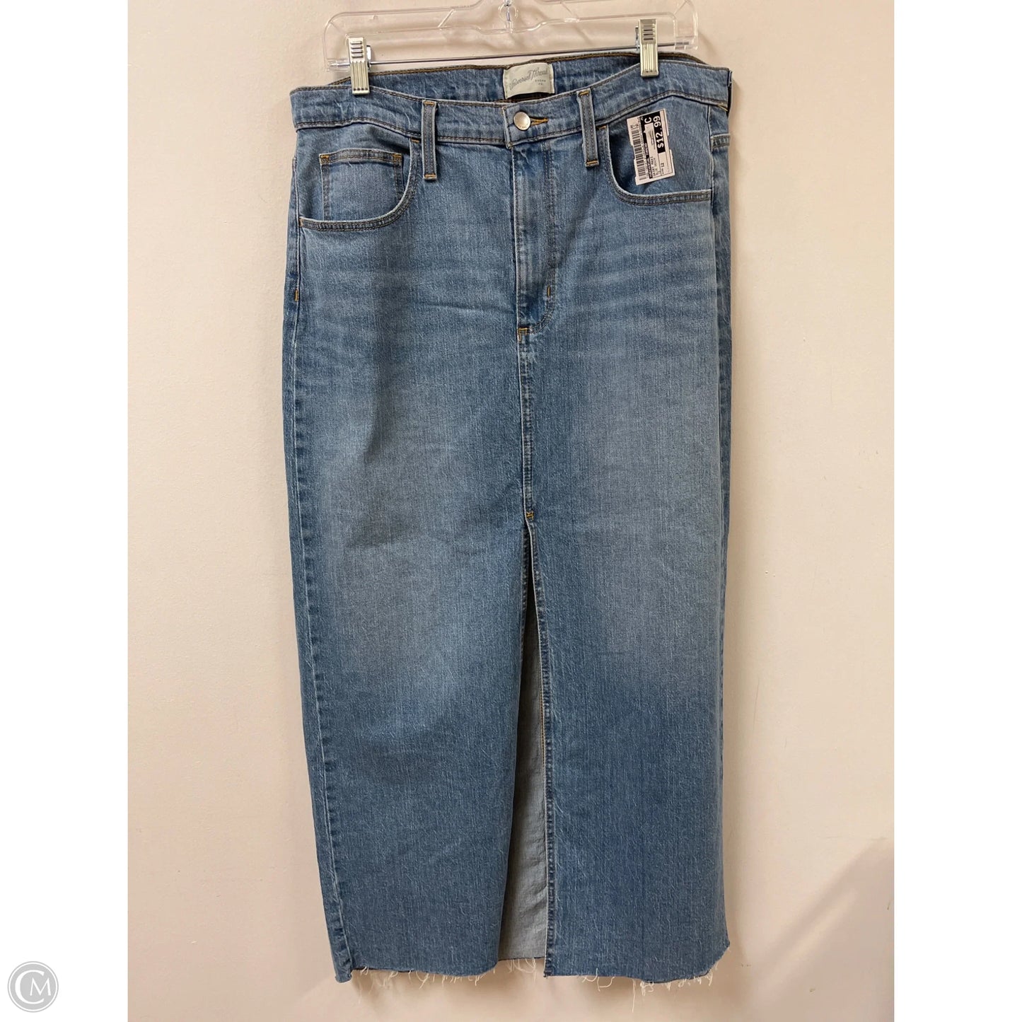 Skirt Maxi By Universal Thread In Blue Denim, Size: 12