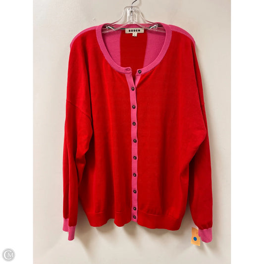 Sweater Cardigan By Boden In Red, Size: Xl