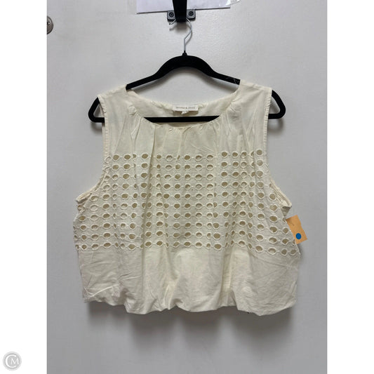 Top Sleeveless By Clothes Mentor In Cream, Size: L