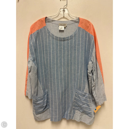 Tunic Long Sleeve By Clothes Mentor In Blue, Size: Xl