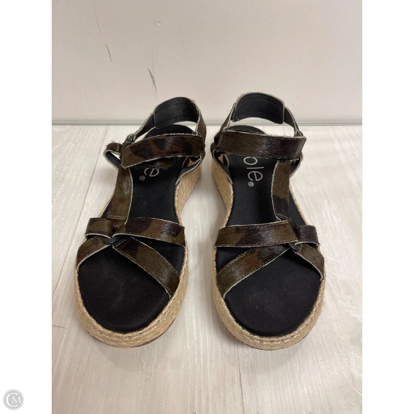 Sandals Heels Platform By Nicole In Camouflage Print, Size: 9