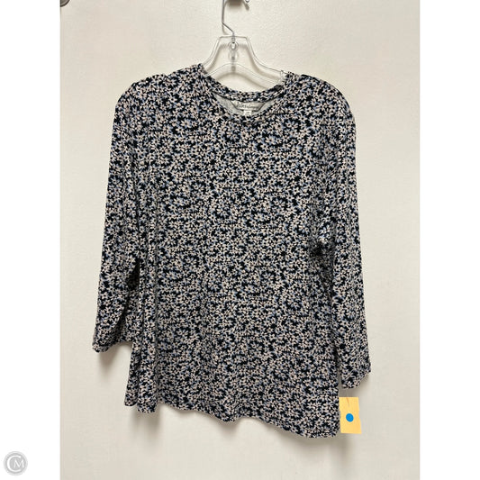 Top Long Sleeve By Jules & Leopold In Floral Print, Size: L