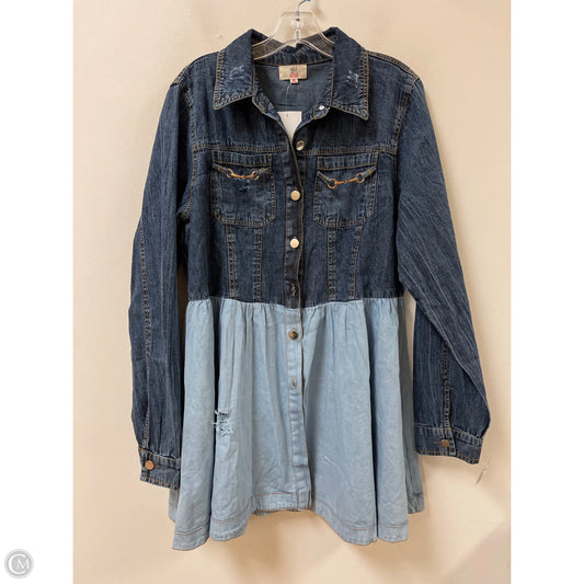 Dress Casual Midi By Clothes Mentor In Blue Denim, Size: Xl