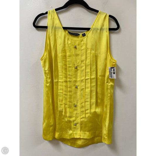 Top Sleeveless By Clothes Mentor In Yellow, Size: L