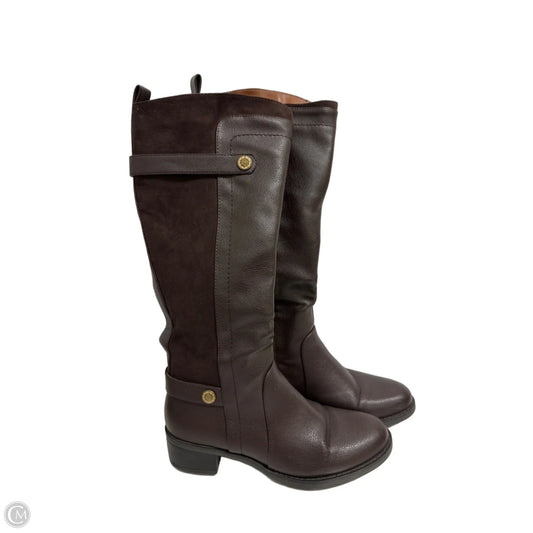 Boots Knee Heels By Franco Sarto In Brown, Size: 7.5