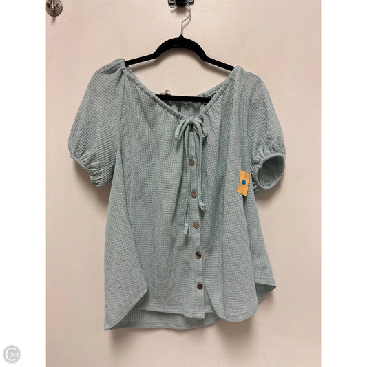 Top Short Sleeve By Heyson In Blue, Size: M