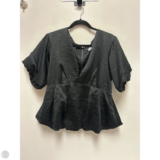 Top Short Sleeve By Venus In Black, Size: L