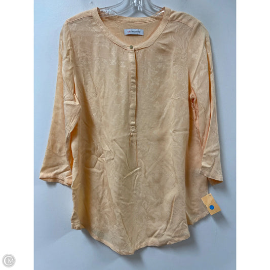 Top Long Sleeve By Liz Claiborne In Yellow, Size: M