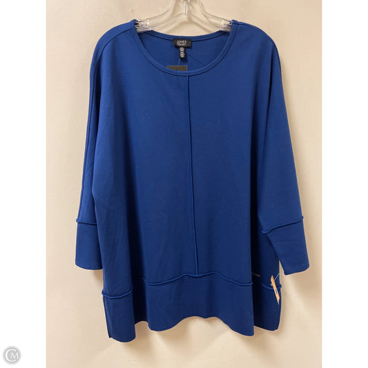 Top Long Sleeve By Jones New York In Blue, Size: 2x