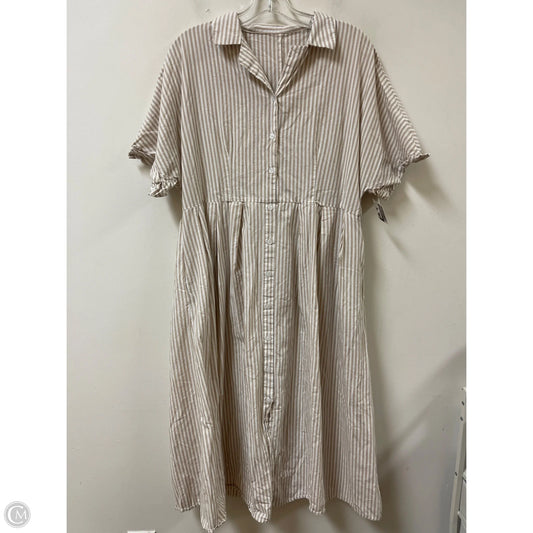 Dress Casual Maxi By Clothes Mentor In Tan, Size: L