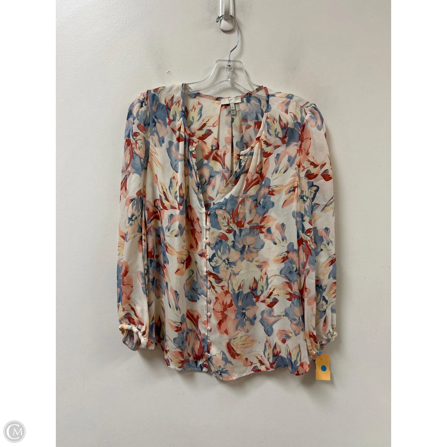 Top Long Sleeve By Joie In Floral Print, Size: Xs