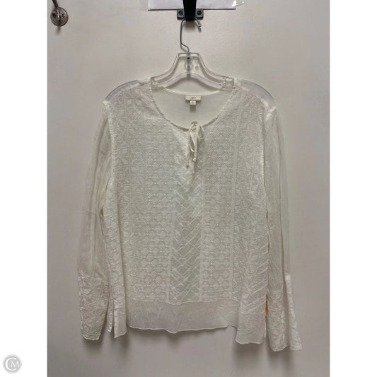 Top Long Sleeve By J. Jill In White, Size: Xl