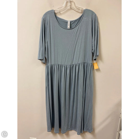 Dress Casual Midi By Zenana Outfitters In Blue, Size: 2x