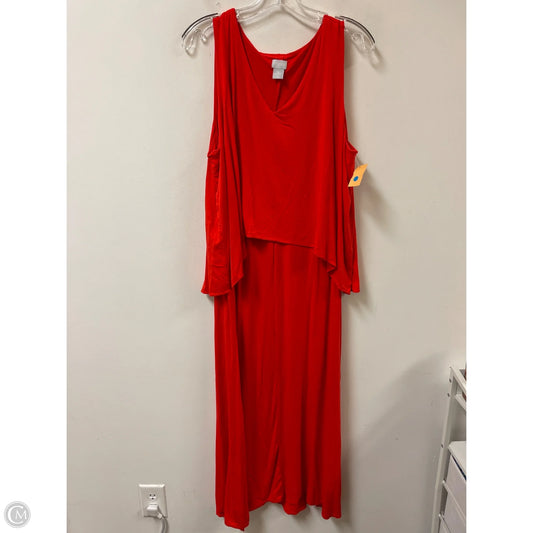 Dress Casual Maxi By Chicos In Red, Size: Xl