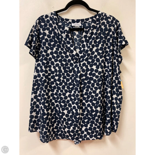 Top Short Sleeve By Calvin Klein In Blue, Size: 2x