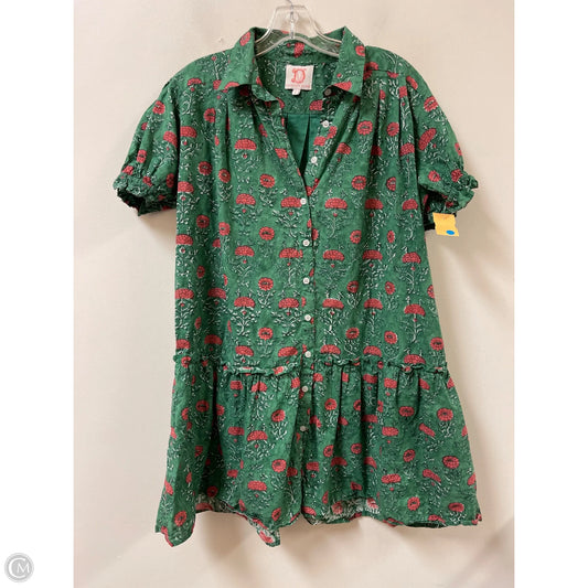 Dress Casual Midi By Cmc In Green, Size: L