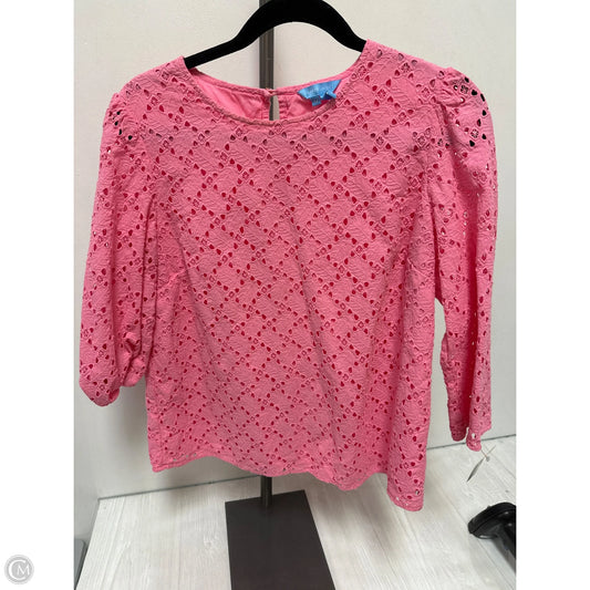 Top Short Sleeve By Draper James In Pink, Size: L