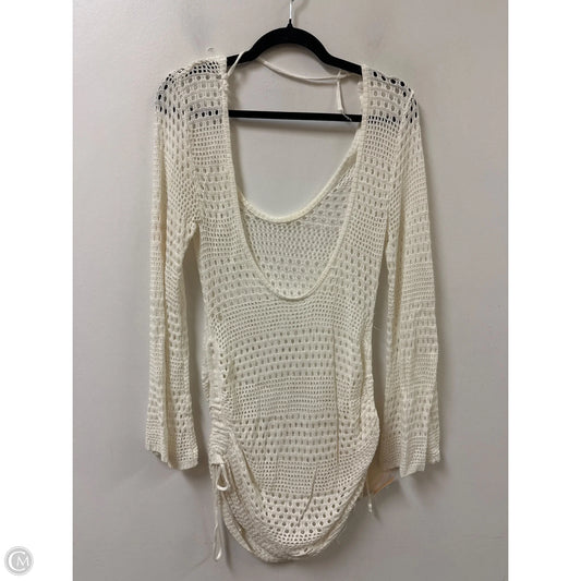 Swimwear Cover-up By Clothes Mentor In Cream, Size: S