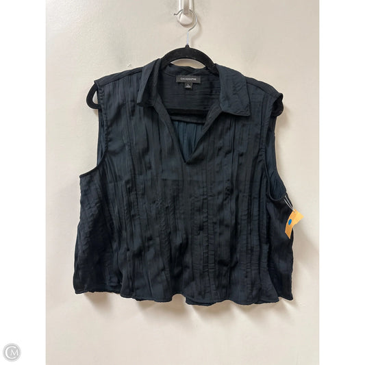 Top Sleeveless By Calligraphie In Black, Size: L