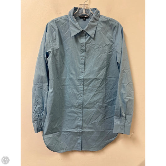 Tunic Long Sleeve By Fashion Nova In Blue, Size: L