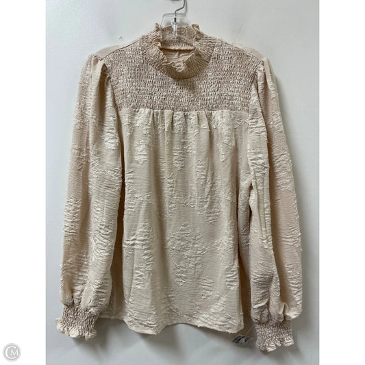Blouse Long Sleeve By Mystree In White, Size: M
