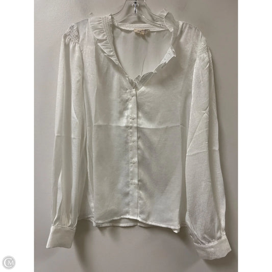 Top Long Sleeve By Miss Sparkling In Cream, Size: S